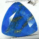 5.79 CT.Natural Trillion 12mm.Gold Pyrite Crystal Matrix Azure Blue Lapis Lazuli