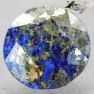 3.14 CT.Natural Round 9 mm. Gold Pyrite Crystal Matrix Whole Azure Lapis Lazuli