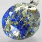3.14 CT.Natural Round 9 mm. Gold Pyrite Crystal Matrix Whole Azure Lapis Lazuli