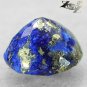 3.14 CT.Natural Round 9 mm. Gold Pyrite Crystal Matrix Whole Azure Lapis Lazuli