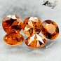 Natural Round Diamond 4.7 mm. Intense Orange Dravite Tourmaline 1.95 CT./5 PCS.
