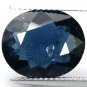 6.02 CT.Natural Oval 11*13.5 mm. Intense Pure Blue Indicolite Tourmaline 彩藍色碧璽