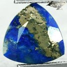 2.74 Ct.Natural Oval 9 mm. Gold Pyrite Matrix Azure Blue Africa Lapis Lazuli Gem