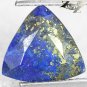 2.63 Ct.Natural Trillion 9.5 mm. Gold Pyrite Crystal Matrix Whole Lapis Lazuli