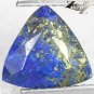 2.63 Ct.Natural Trillion 9.5 mm. Gold Pyrite Crystal Matrix Whole Lapis Lazuli