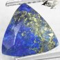 2.63 Ct.Natural Trillion 9.5 mm. Gold Pyrite Crystal Matrix Whole Lapis Lazuli