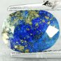 2.7 Ct.Natural Oval 7*10 mm. Gold Pyrite Crystal Matrix Azure Blue Lapis Lazuli
