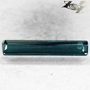 VVS 1 Natural Rectangular 3*16 mm. Nigeria Blue Indicolite Tourmaline 1.12 CT.