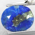 3.42 Ct.Natural Oval Gold Pyrite Crystal Matrix Azure Blue Lapis Lazuli Gemstones