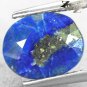 3.42 Ct.Natural Oval Gold Pyrite Crystal Matrix Azure Blue Lapis Lazuli Gemstones