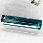 Natural Rectangular 3*11.5 mm. Intense Clear Blue Indicolite Tourmaline 0.63 CT.