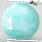 3.61 CT.Natural Round 9.3 mm. Intense Aqua Blue Dominican Republic Larimar Gems