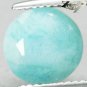 3.61 CT.Natural Round 9.3 mm. Intense Aqua Blue Dominican Republic Larimar Gems