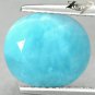3.43 CT.Natural Oval 9*10.5 mm. White Vein Intense Ocean Blue Pectrolite Larimar