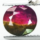 3.03 CT.Natural Oval 7.5*8.5mm Clear Bi Color Pink Green Liddicoatite Tourmaline