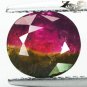 3.03 CT.Natural Oval 7.5*8.5mm Clear Bi Color Pink Green Liddicoatite Tourmaline