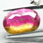 3.85 CT.Natural Oval 10*12.5 mm. Red Pink Green Zone Liddicoatite Tourmaline Gem