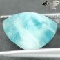 3.19 CT.Natural Trillion 10 mm.White Vein Aqua Blue Dolphin Stone Larimar Gems