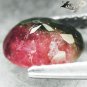 Natural Oval 6*7.5 mm Intense Pink Green Bi Color Liddicoatite Tourmaline 1.04 CT