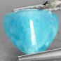 Natural Trillion 9 mm White Vein Ocean Blue Dominican Larimar Pectrolite 1.91 Ct