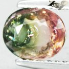 Natural Oval 6*7 mm. Pink Green Nigeria Bi Color Liddicoatite Tourmaline 1.14 CT