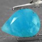 Natural Pear 7*9 White Patch Ocean Blue Dominican Dolphin Stone Larimar 1.85 Ct.
