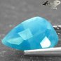 Natural Pear 7*9 White Patch Ocean Blue Dominican Dolphin Stone Larimar 1.85 Ct.
