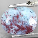 3.03 Ct.Natural Oval Red Patch Ocean Blue Dominican Dolphin Stone Larimar