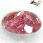 Unusual Natural Oval 6*7.5 mm Black Rutile Pink Green Bi Color Tourmaline 1.22 CT