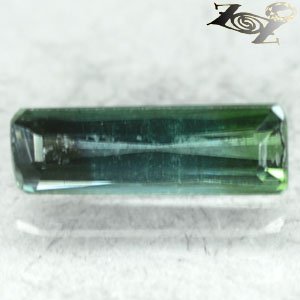 VVS Natural Rectangular 4*12 mm. Green Violet Blue Tri Color Tourmaline 1.44 CT.