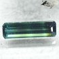 Natural Rectangular 3*11 mm. Green Blue Bi Color Liddicoatite Tourmaline 0.91 CT