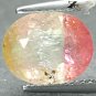 3.62 CT.Natural Oval 8.5*10.5 mm. Crystal Pink Green Zone Tri Color Tourmaline