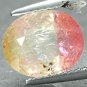 3.62 CT.Natural Oval 8.5*10.5 mm. Crystal Pink Green Zone Tri Color Tourmaline