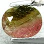 2.27 CT.Natural Oval 7*9 mm. Green Pink Zone Bi Color Liddicoatite Tourmaline