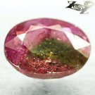 Natural Oval 6*8 mm. Green Pink Zone Bi Color Liddicoatite Tourmaline 1.36 CT.