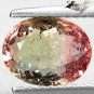 Natural Oval 7*9 mm. Green Pink Zone Bi Color Liddicoatite Tourmaline 1.94 CT.