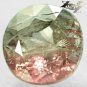Firely Natural Round 7 mm. Pink Green Zone Clear Bi Color Tourmaline 1.6 CT.Gems