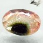 Natural Oval 6*8 mm. Green Pink Black Tri Color Liddicoatite Tourmaline 1.37 CT.