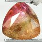 Natural Trillion 8 mm. Green Pink Bi Color Liddicoatite Tourmaline 1.6 CT.Gems