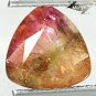 Natural Trillion 8 mm. Green Pink Bi Color Liddicoatite Tourmaline 1.6 CT.Gems