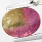 Natural Oval 7*9 mm. Green Pink Bi Color Nigeria Liddicoatite Tourmaline 1.72 CT