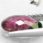 Natural Oval 7*9 mm. Deep Green Pink Bi Color Liddicoatite Tourmaline 1.36 CT.