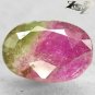 2.2 CT.Natural Oval 7.5*10 mm. Green Pink Zone Bi Color Liddicoatite Tourmaline