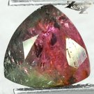 2.21 CT.Natural Trillion 8mm Intense Green Pink Bi Color Liddicoatite Tourmaline