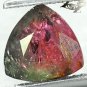 2.21 CT.Natural Trillion 8mm Intense Green Pink Bi Color Liddicoatite Tourmaline