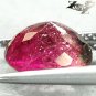 2.37 CT.Natural Oval 7*9 mm. Black Patch Pink Bi Color Liddicoatite Tourmaline