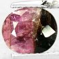 2.33 CT.Natural Oval 7*9 mm. White Green Pink Tri Color Liddicoatite Tourmaline