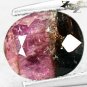 2.33 CT.Natural Oval 7*9 mm. White Green Pink Tri Color Liddicoatite Tourmaline