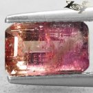 Natural Emerald 5.5*9 mm. Yellow Pink Bi Color Liddicoatite Tourmaline 1.83 Ct.