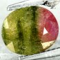 2.6 Ct.Natural Oval 8*10 mm. Pink Green Black Tri Color Liddicoatite Tourmaline